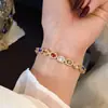 Pulsera de Dulces de Color Dopamina para Mujer 2026 Nuevo Estilo Lujo Ligero Nicho Exquisita Cadena de Mano Apilable Joyería de Mano de Alto Valor