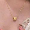 Nuevas Explosiones Medio Antiguo Oro Cepillado Barril de Cintura Ocho Puntas Estrella Collar Cadena de Lana Retro Cadena de Clavícula