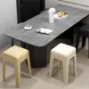 Cadeiras de Plástico Bancos Empilháveis Bancos Quadrados Macios para Adultos Bancos de Lazer Mesas e Cadeiras de Sala de Jantar Bancos para Restaurantes Atacado