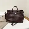 Bolsa de Mão de Alta Qualidade Tecida à Mão Transfronteiriça para Mulheres Novo Estilo Francês Grande Capacidade Textura de Temperamento Bolsa de Ombro Transversal para o Dia a Dia