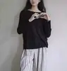 Nuevo Suéter de Punto Blanco con Textura China Relajado Versátil Holgado de un Hombro para Mujer Tendencia Otoño/Invierno 2026