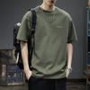 Verano Nueva Camiseta Americana de Peso Pesado de Manga Corta para Hombre Suelta 2025 Simple Casual Camiseta Básica Marca de Moda Camiseta de Media Manga