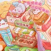 Pegatinas de Paisajismo 3D Cabaña Estéreo Escena Miniatura Linda Pegatinas Juego de Negocios Simulación Pegatinas para Apilar Hechas a Mano