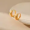 Brincos Europeus e Americanos de Moda de Alta Qualidade com Padrão de Croissant Brincos Argola Lisos Estilo Blogger de Hong Kong Brincos para Atacado do Instagram Joias
