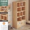 Estantería de madera maciza pura, armario de almacenamiento de piso, armario de almacenamiento de pino para niños, estantería de pared a pared para estudiantes, estantería para el hogar con puerta