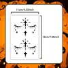 Combinación de Pegatinas de Tatuaje con Elementos de Cicatriz de Terror de Halloween Transfronterizo, Maquillaje de Miedo y Divertido, Estilo Atmosférico, Oscuro