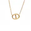Collar con colgante de nariz de cerdo de acero de titanio, estilo minimalista de nicho transfronterizo, accesorios europeos y americanos para mujer, cadena para la clavícula de moda versátil, lujo ligero
