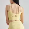 Camiseta sin mangas de Yoga para Fitness con Almohadilla Integrada en el Pecho, Sujetador Deportivo con Soporte de Espalda, Sujetador Deportivo de Tirante Fino de una Sola Pieza para Mujer, Estilo Delgado