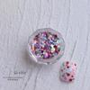 Conjunto Combinado de Pó Glitter para Nail Art DIY em Estilo Japonês, Lantejoulas Mistas Transparentes como Gelo, Decorações Iridescentes, Adesivos Céu Estrelado