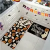 Amazon Decoración de Alfombra de Piso para Halloween Alfombra de Cocina Entrada Puerta Antideslizante Terciopelo de Cristal Alfombra de Piso de Halloween