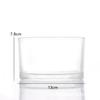 Portavelas de vidrio transparente para aromaterapia, recipiente para velas, adornos de fragancia para el hogar, taza vacía, utensilios para velas DIY, venta al por mayor