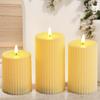 Columna Romana de Comercio Exterior Velas Electrónicas LED con Llama Parpadeante Simulada Adornos de Decoración Navideña Boda Restaurante Venta al por Mayor