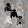 Moda Europea y Americana Nuevo Estilo Retro Callejero Ins Sudadera con Cremallera Cuello de Piel en la Cintura Y2K Transfronteriza High Street Chaqueta con Cremallera
