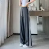 Pantalones deportivos casuales de punto de pierna ancha para mujer, nuevos para 2026 primavera y otoño, ajustados, de cintura alta, holgados, con caída, de pierna recta, tipo jogger