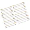 50mm Chapado en Cobre Color Oro Real 18K Retención de Color Corazón Sólido Broche de Langosta con Cadena de Cola de Colgante Cadena de Extensión de Collar DIY Ajuste