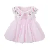 Falda para Bebé, Estilo Delgado de Verano, Vestido Rosa Súper Lindo para Niños Pequeños, Ropa para Bebés, Vestido de Princesa de Verano para Niña