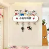 Gancho de Chave Mickey para Armazenamento na Parede da Entrada, Decoração de Porta Fofa, Suporte para Pendurar sem Furar
