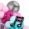 Conjunto de Balões de Látex Temático Disco Transfronteiriço Pacote de Balões Retrô Anos 80 90 Decoração de Cena de Rádio