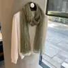 Cachecol de Textura Enrugada Estilo Coreano para Mulheres, Xale Fino de Tricô para Primavera e Outono, Atmosfera de Alto Padrão, Cachecol de Seda para Camadas