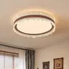 Luminária de teto para quarto de luxo leve estilo italiano com padrão de gelo rachado, luminária pendente circular de alta qualidade, luminária longa em tira cor de madeira vintage para sala de jantar