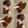 Pinza Triangular de Terciopelo de Color Contrastante para Otoño e Invierno en la Parte Trasera de la Cabeza, Pinza Tiburón de Pelo de Gama Alta para Adultos con Pinzas para Coletas Pequeñas