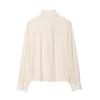 2025 Otoño Nuevo Ropa de Mujer Transfronteriza Europea y Americana Elegante Moda Cuello de Lazo Top de Gasa W103 90147