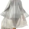 Conjunto de lencería sexy de talla grande de encaje transparente, camisola, camisón y bata de comercio exterior europeo y americano, camisón de malla apasionado y seductor