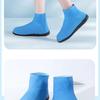 Capa de Sapato de Látex para Exterior Viagem Botas de Chuva Silicone Antiderrapante Capa de Sapato para Chuva Portátil Cano Médio Espessada Elástica Impermeável