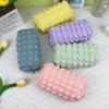 Bubble lattice pencil case de grande capacidade estudante pencil case versão da menina 2023 New ins cream puff storage makeup
