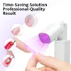 Suporte Luz para Unhas Armazenamento de Energia Portátil Máquina Telescópica de Fototerapia Mini Lâmpada de Secagem de Unhas Manual Selo de Silicone