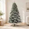 Nuevo árbol de Navidad de flocking PE mezclado con PVC encriptado con nieve cayendo, copo de nieve de simulación, decoraciones navideñas, venta al por mayor de fábrica