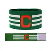 Partido de fútbol brazalete de capitán juego de pelota entrenamiento deportivo Velcro marca en forma de C banda elástica antideslizante para la muñeca