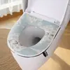 Fábrica atacado algodão e linho respirável tampa de vaso sanitário punho zíper lavável vaso sanitário cobrir quatro estações universal tapete de vaso sanitário amigável para a pele