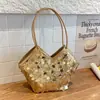 Bolsa Sequinada de Nicho Grande Capacidade 2026 Nova Elegante Versátil Bolsa de Mão Moda Bolsa de Ombro/Axila para Mulheres
