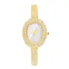 Reloj Missfox Moda Exquisito Oval Gama Alta Aliento de Bebé Incrustado con Diamante de Zirconio Pulsera para Mujer