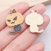 Acessórios de Halloween Transfronteiriços Morcego Gato Preto Chaveiro DIY Colar Brincos Pingente Esmalte Liga Charme