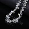 Agujero Horizontal Cristal de Fresa Vidrio Cuentas Sueltas Cadena de Cuentas Pulsera Collar Material Hecho a Mano DIY Cuentas Redondas de Vidrio Colorido Accesorios