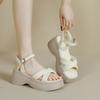 Sandalias Romanas de Suela Gruesa para Mujer, Estilo Nuevo de Verano 2026, Versátiles y Sencillas, con Correas Cruzadas y Hebilla, Chanclas Abiertas