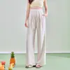 Calça Casual Solta para Gestante, Estilo Fino de Primavera e Verão, Calça de Perna Larga com Caimento Elástico de Suporte para Barriga, Calça Longa de Cintura Alta Plus Size para Gravidez