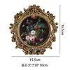 Moldura de Foto Dourada em Relevo Estilo Europeu Vintage Decoração de Parede para Casa e Pousada, Pendente de Parede Esculpido Artístico de Luxo Leve