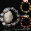 Pulsera de Cuentas de Ágata Natural al por Mayor Amarillo Verde Cuentas con Patrón de Dragón Pulsera de Cuentas de Jade Natural Ágata Flor de Hielo Cuentas Cubo