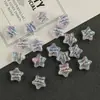 Cuentas Acrílicas Pequeñas Sueltas de Color Galvanizado con Diseño de Onda de Agua Tridimensional y Estrella para Cadena de Teléfono Móvil Hecha a Mano DIY, Accesorios de Joyería con Cuentas