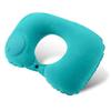 Almohada Inflable en Forma de U Flocada Inflable Portátil para Viaje Almohada para el Cuello para Tren Avión Almohada Inflable para Viaje al Aire Libre