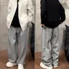 Xdzz25Ss Otoño Versátil Peso Pesado Streetwear Silueta Relajada Plisados Pierna Ancha Moda Versátil Pantalones Casuales para Hombre