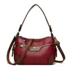 Bolso de Hombro Cruzado de Moda para Mujeres de Mediana Edad, Bolso de Hombro de Gran Capacidad, Bolso Cruzado de Colores Contrastantes de Moda