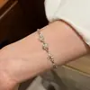 Pulsera de Perlas Geométricas Irregulares de Zircón Francés Diseño de Nicho Sentido Retro Pulsera Joyería de Mano Exquisita