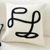 Sofá nuevo sala de estar ins moderno francés avanzado almohada almohada retro americana blanco y negro cojín de lujo ligero simple