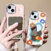 TPU+PC Adecuado para Funda de Teléfono Móvil Apple iPhone17Promax con Botones Pintados con Flores y Cubierta Protectora con Flores Pintadas