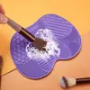Estropajo de Silicona Personalizado para Manzanas con Ventosa Limpiador de Brochas de Maquillaje Portátil Artefacto para el Hogar Herramienta Fábrica Dedicada Venta al por Mayor