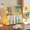 Estantería de Almacenamiento para Clasificación por Tema Estantería de Escritorio Vertical Multicapa Soporte para Libros Infantiles Estante de Almacenamiento para Libros y Archivos de Escritorio de Estudiante